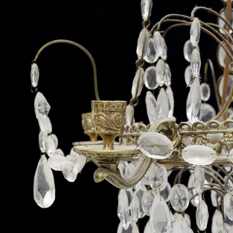 A Gustavian style chandelier, mid-20th Century.