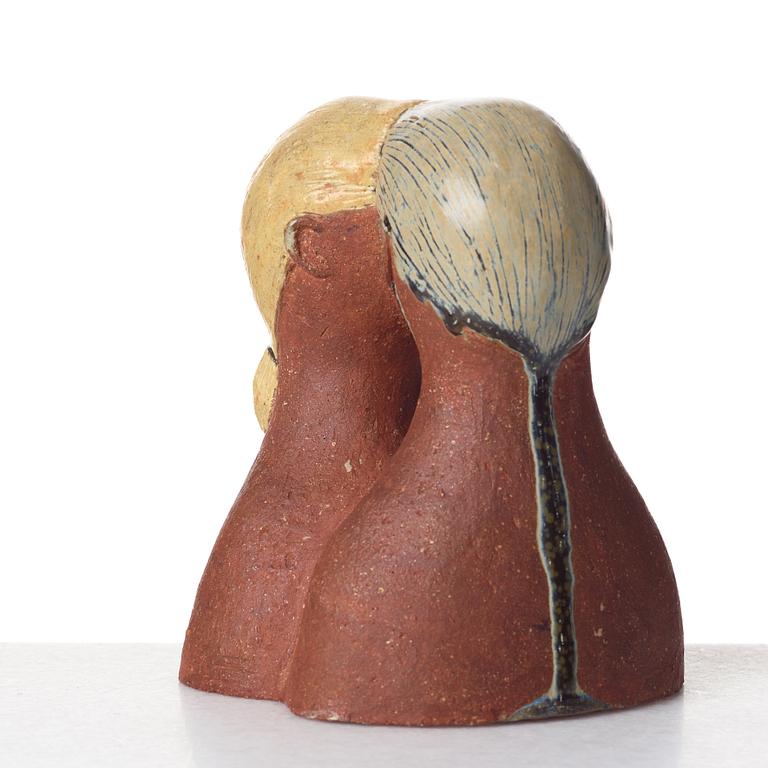 Stig Lindberg, a stoneware sculpture of a couple, "De Tu", Gustavsberg studio, Sweden 1940's.