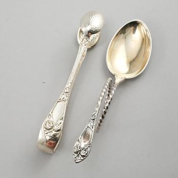 BESTICKSERVIS, 25 delar, silver, 1900-talets första hälft, vikt ca 580 g.