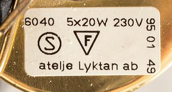 HANS BERGSTRÖM, taklampa "Kronan", Ateljé Lyktan,1990-tal.