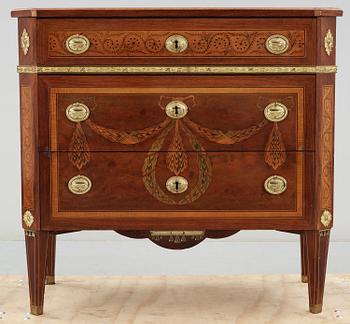 BYRÅ, gustaviansk stil, 1800-tal.