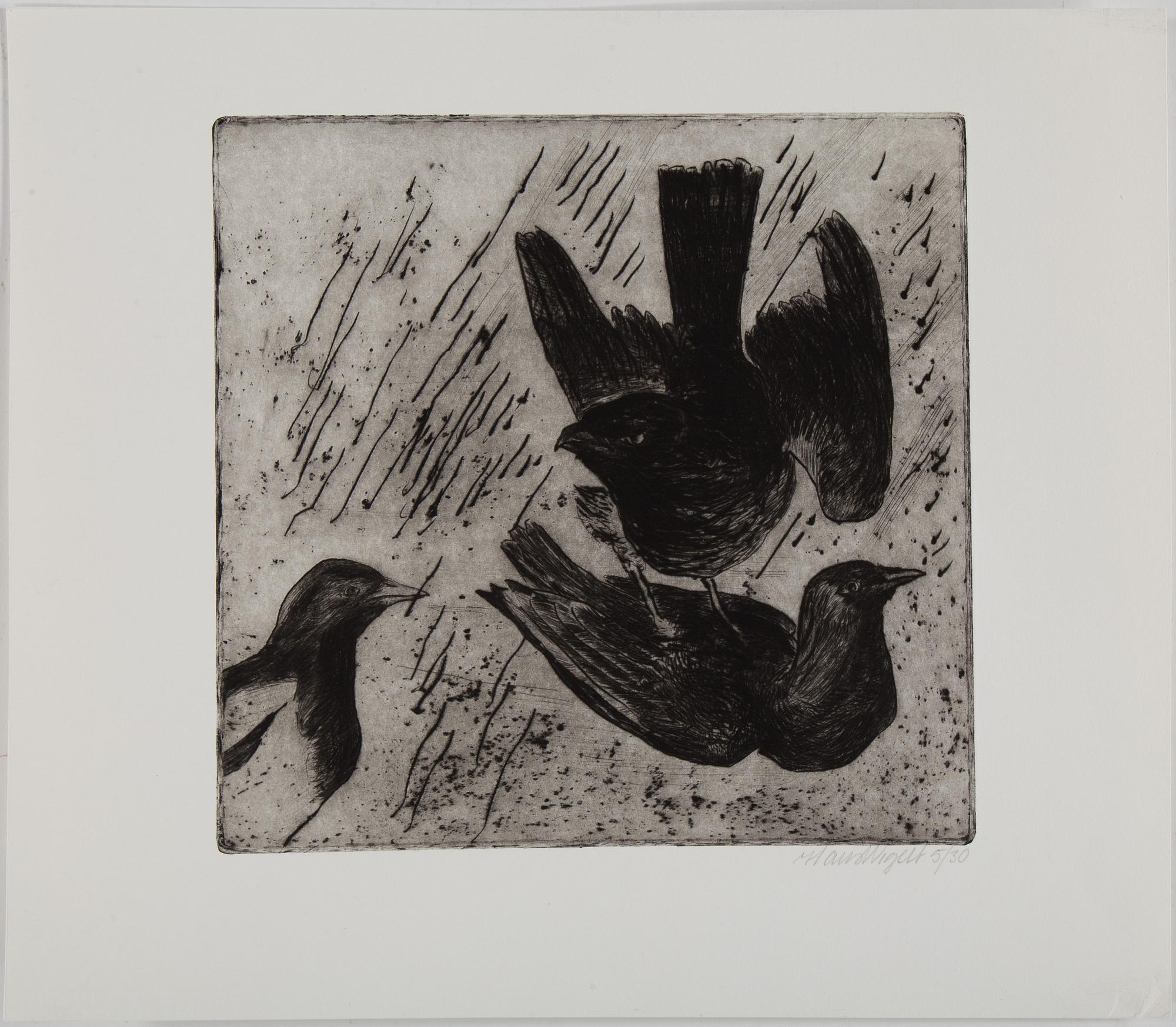 HANS WIGERT, 5 etchings, signed.