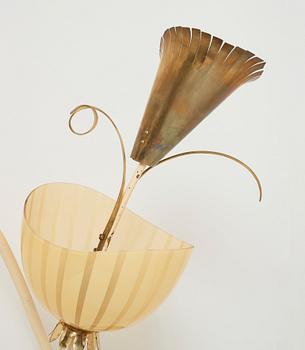 Bertil Brisborg, & Olle Elmgren, a wall lamp, custom made for the cinema "Forellen" in Luleå, Nordiska Kompaniet, circa 1951.