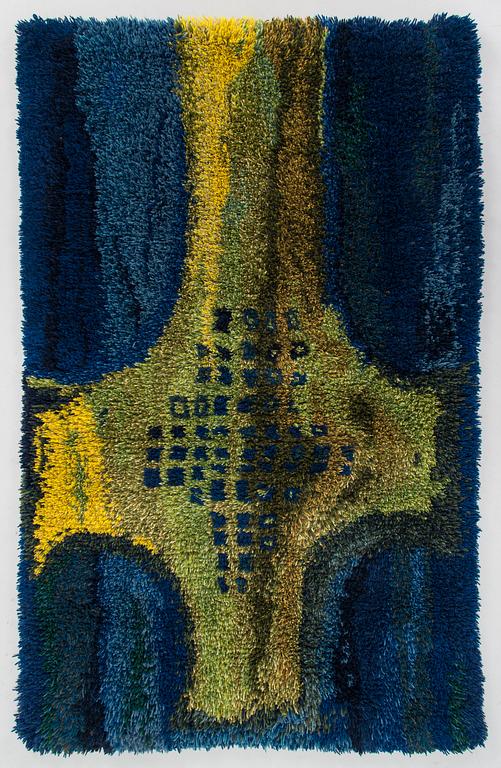 Riitta Suomi, a Finnish ryijy rug for Sylvi Salonen Oy. 1900-talets mitt. Circa 158 x 102 cm.