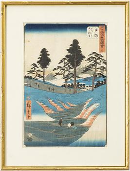 Ando Utagawa Hiroshige, Two woodblock prints, after.