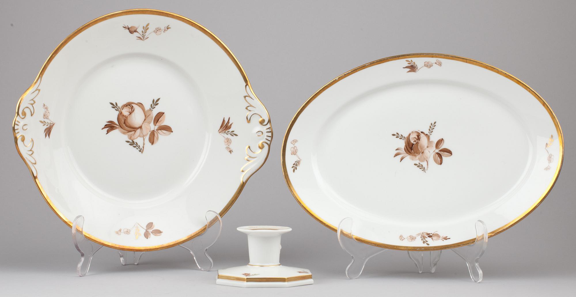 MATSERVIS, 50 delar, porslin, "Brown rose", Royal Copenhagen.