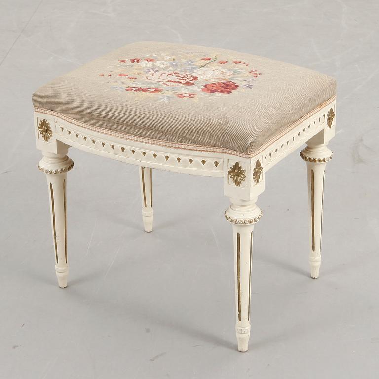 TABURETT, sengustaviansk, 1700/1800-tal.