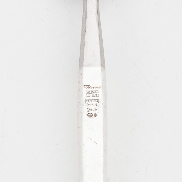 Theresia Hvorslev, salladsbestick, sterlingsilver, "Tradtition", MEMA, Lidköping, 1970.