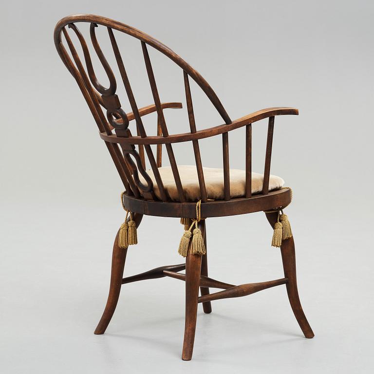 Uno Åhrén, attributed to, a stained birch armchair, for Gemla Diö, Sweden ca 1927.