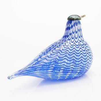 Oiva Toikka, a glass bird signed O. Toikka, Nuutajärvi.