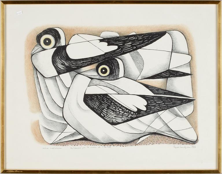 TYRA LUNDGREN, litografi, sign o dat 1977.