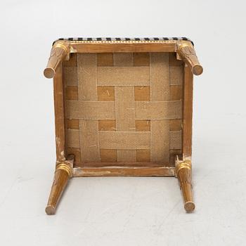 Stool, Gustavian style, 19th century.