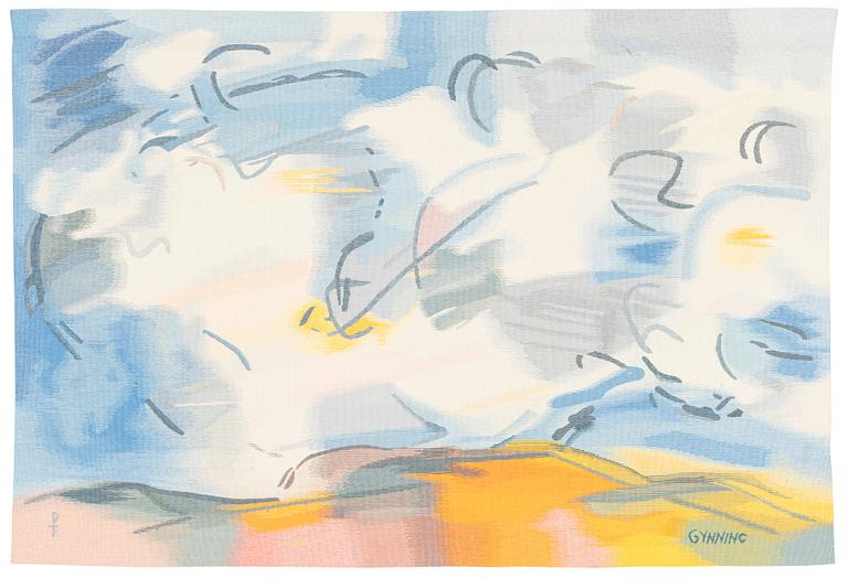 Lars Gynning, a tapestry, tapestry weave, approximately 120 x 177 cm, Pinton Frères, Aubusson, signed PF GYNNING 1/3.