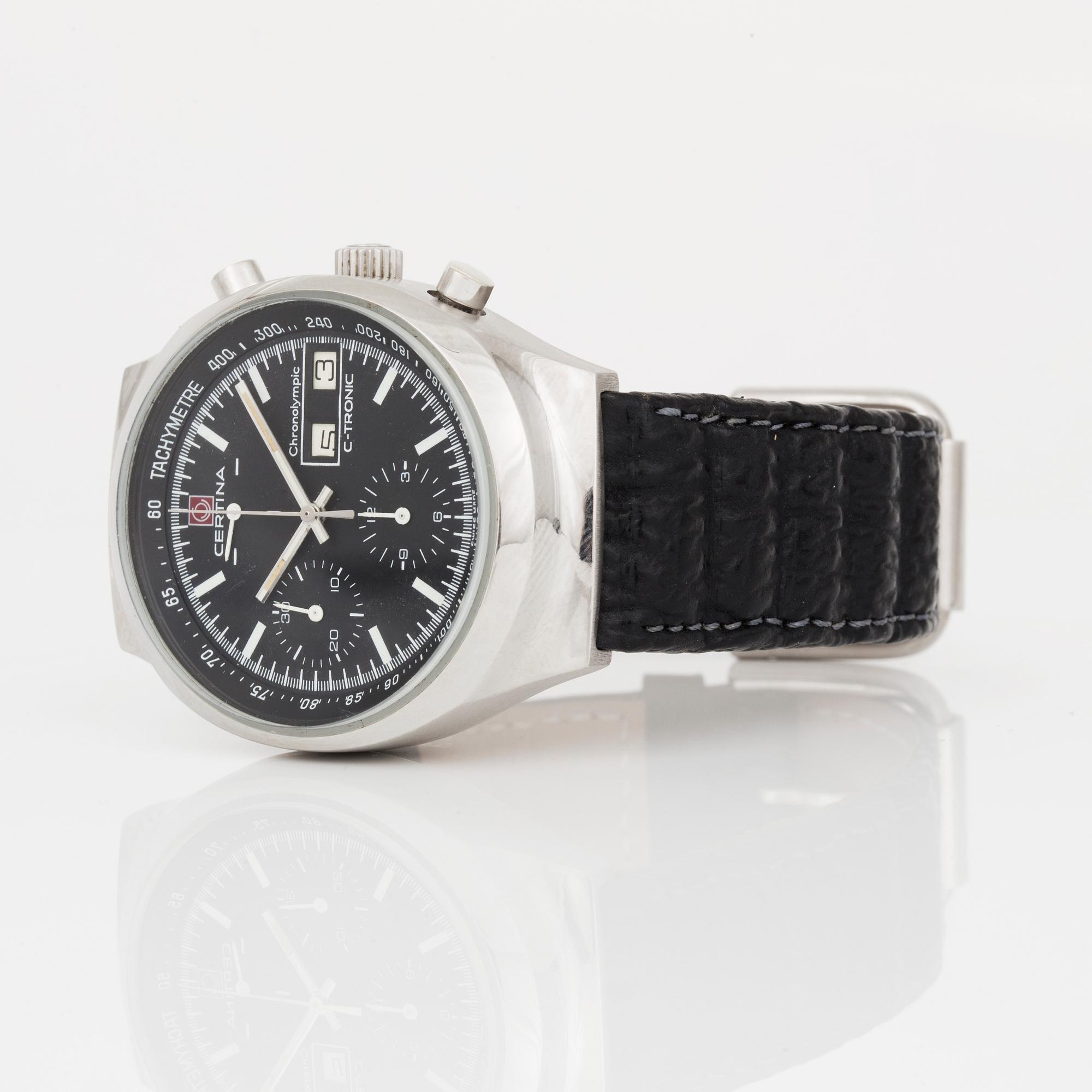 CERTINA, Chronolympic, C-Tronic, chronograph, wristwatch, 38 mm,