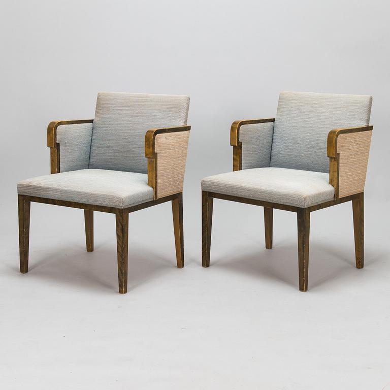 Six 1930s armchairs.