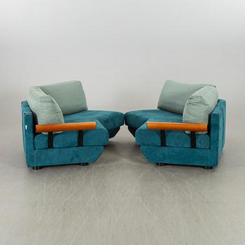A SET OF 2 1980's FRIGHETTO SOFAS, ITALY.