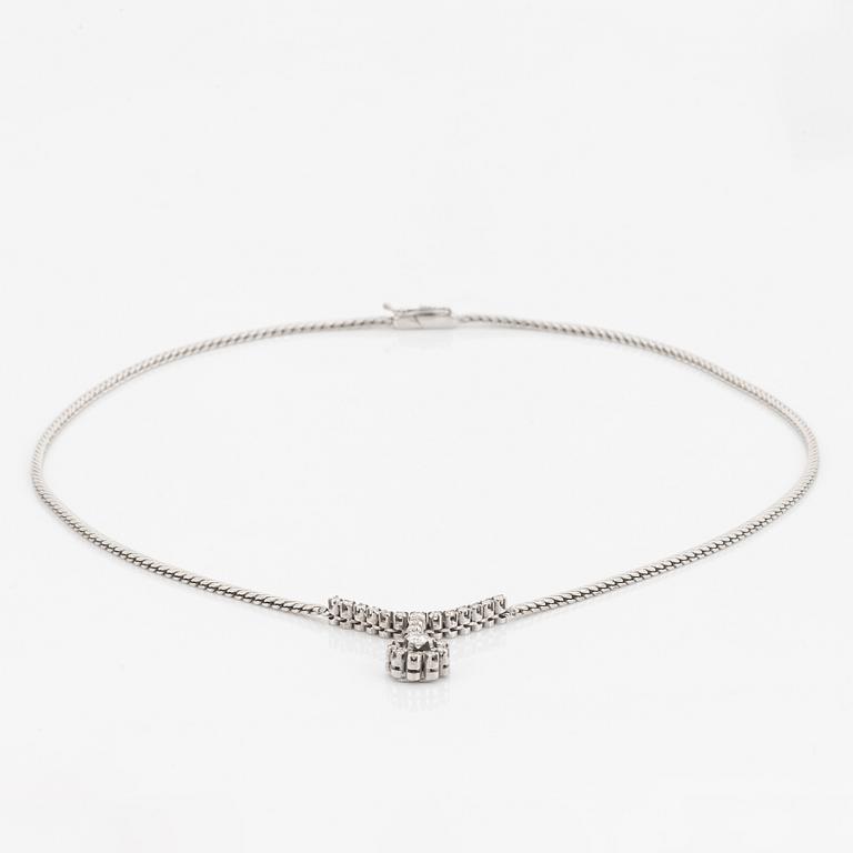 Brilliant-cut and eight-cut diamond necklace.