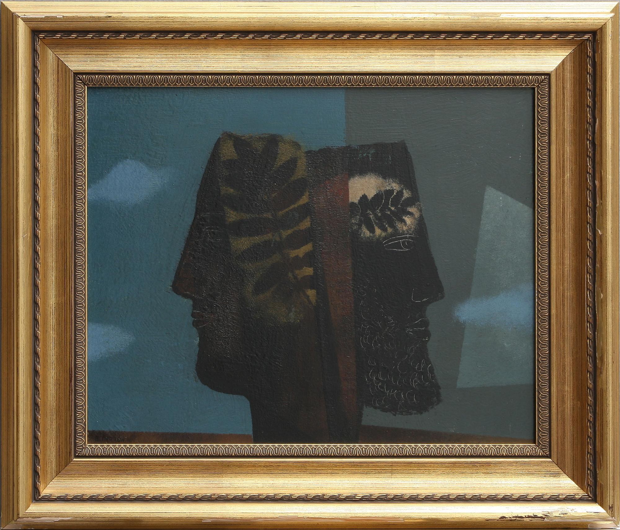 ESAIAS THORÉN, olja på pannå, sign.