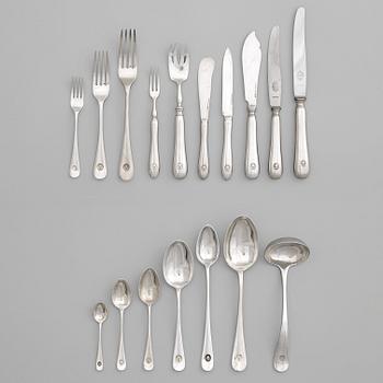 933. A Swedish 20th century 260 piece sterling silver cutlery-set, mark of C G Hallberg, Stockholm 1922.