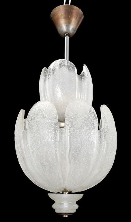 TAKLAMPA, glas, 1900-talets mitt.