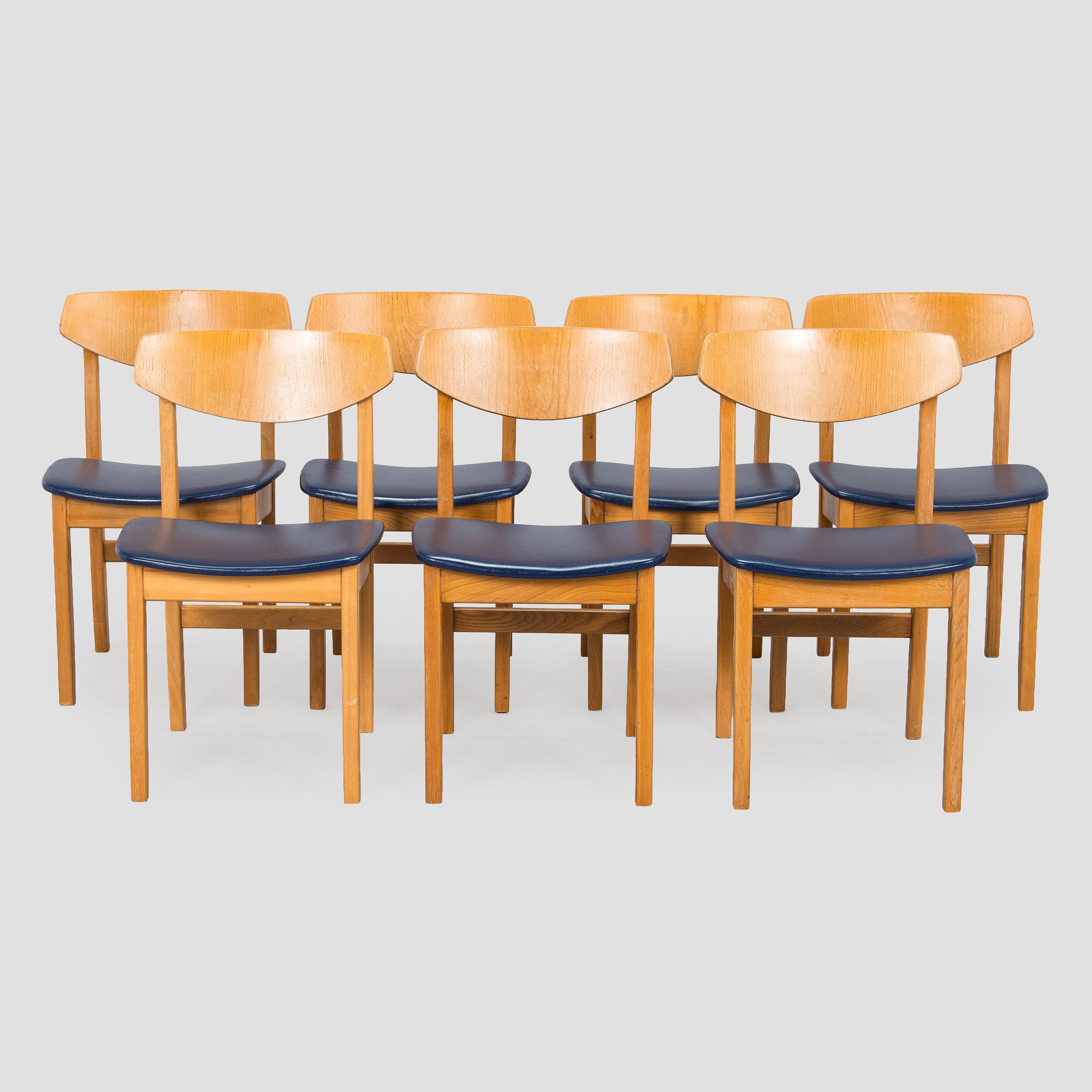 Lasse Ollinkari, stolar, 7 st, "Ervi-stolen", för Artek, 1960-tal.