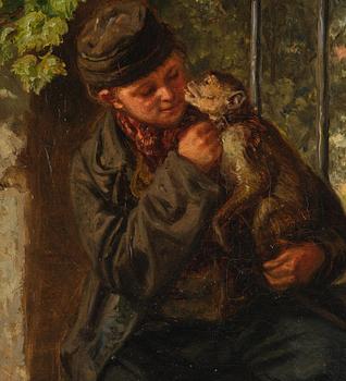 Josef Wilhelm Wallander, Translation: "Boy with monkey".