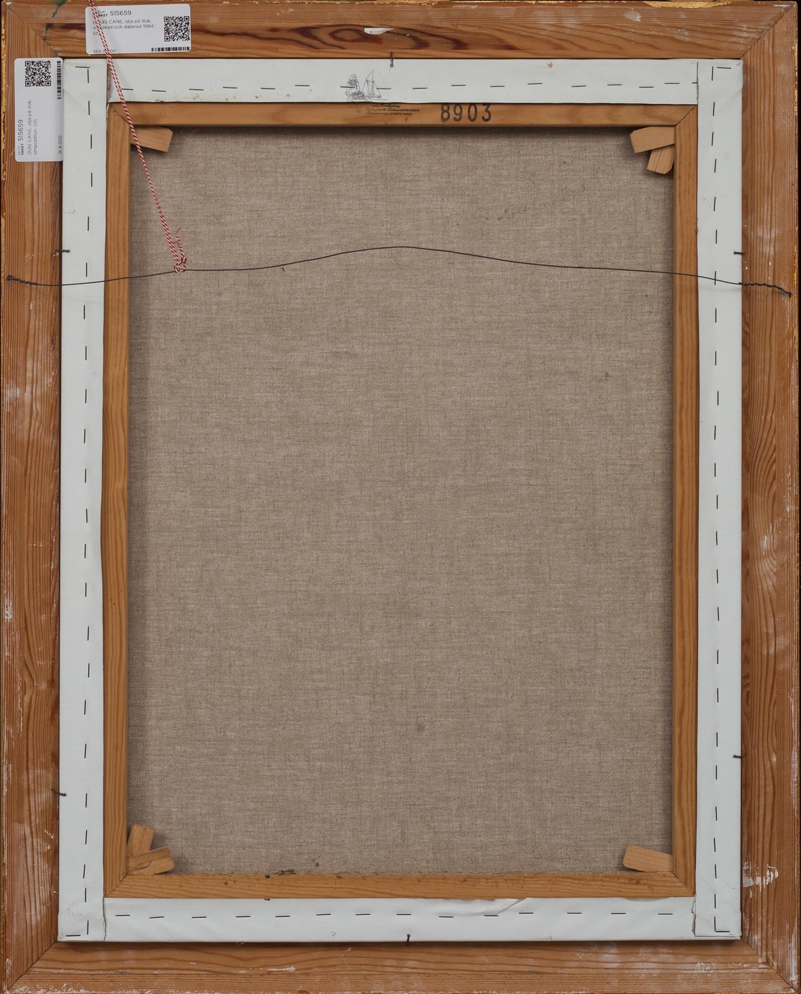 LOUIS CANE, olja på duk, signerad och daterad 1984.