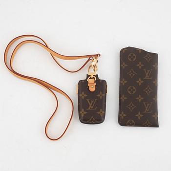 Louis Vuitton, sunglasses case and card/mobile holder, 2006 & 2012.