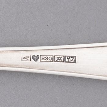 A 131-piece set of 'Suomi' silver cutlery, Suomen Kultaseppä oy/ Kultateollisuus oy, Turku 1927-1991.