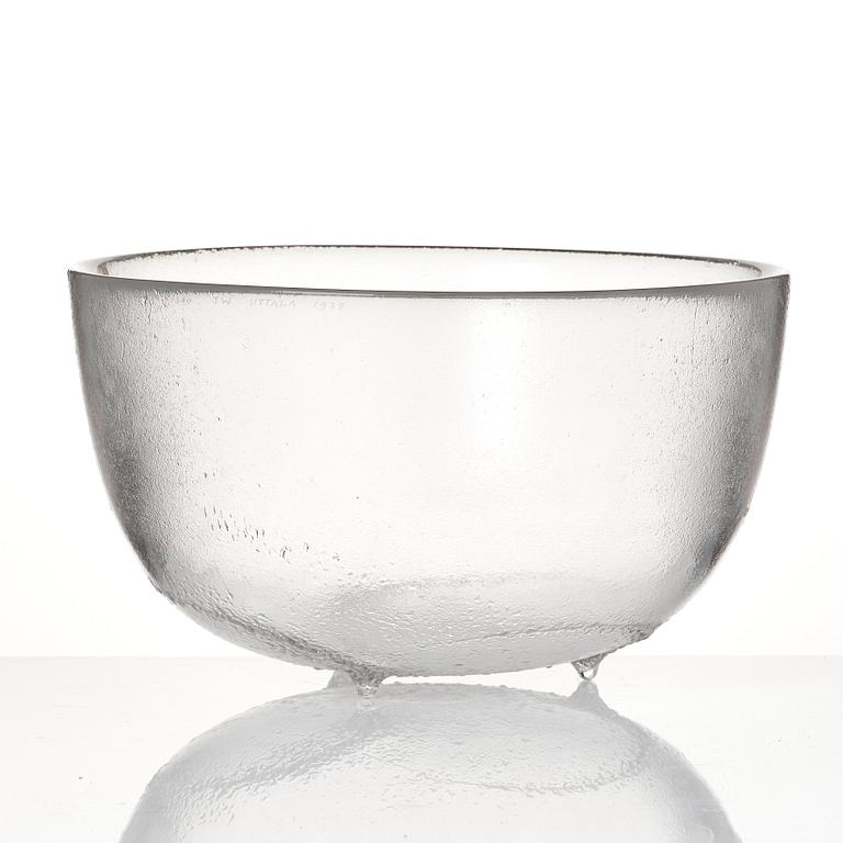 Tapio Wirkkala, a cast glass bowl, Iittala, Finland 1978, ed. 1/300.