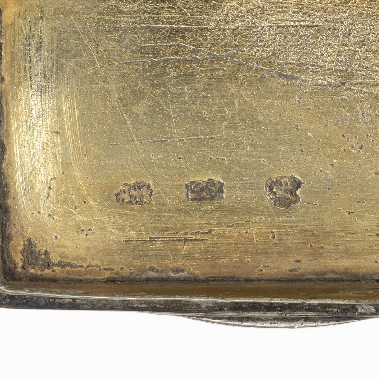 Two Russian silver boxes, Moscow 1830s.