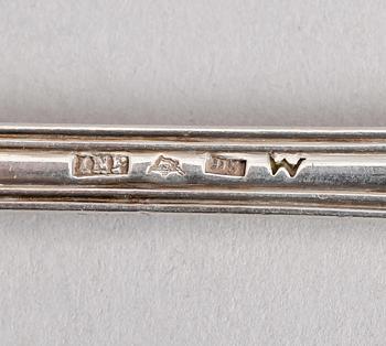 BESTICK, 18 delar, silver, olika modeller. Vikt ca 228 gram.