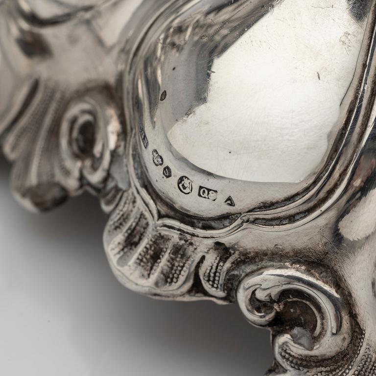 C.G. Hallberg, Candelsticks, a pair, silver, Baroque style, 1942, Stockholm.