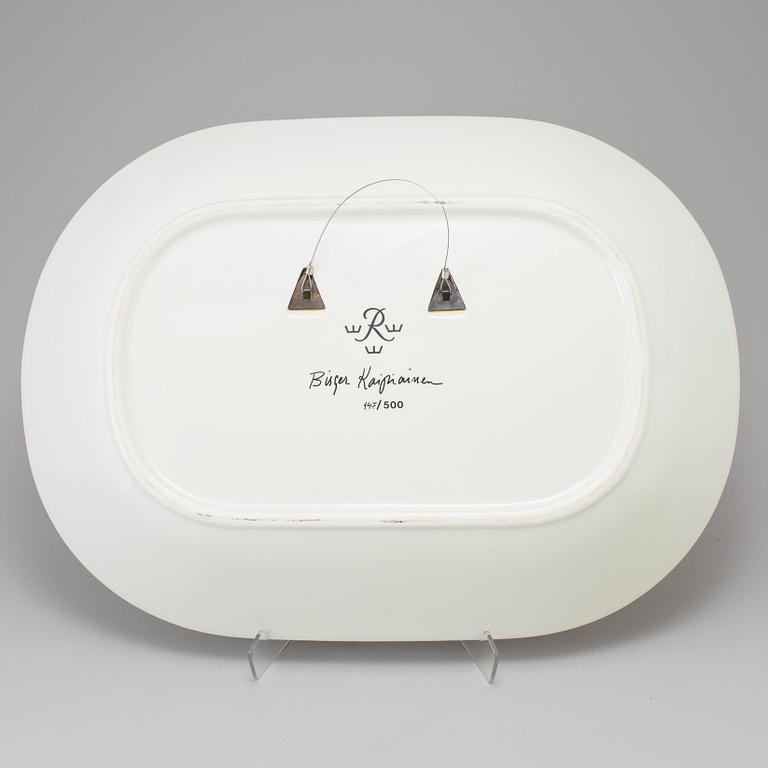 BIRGER KAIPIAINEN, platter, stone ware, Rörstrand, signed and numbered. Second half of 20th century.