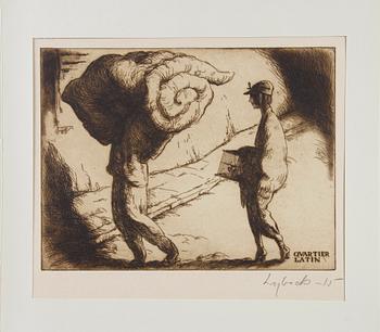PARTI GRAFIK, ca 27 delar. Bla Jerke, Einar Jolin, E. Johanson-Thor.
