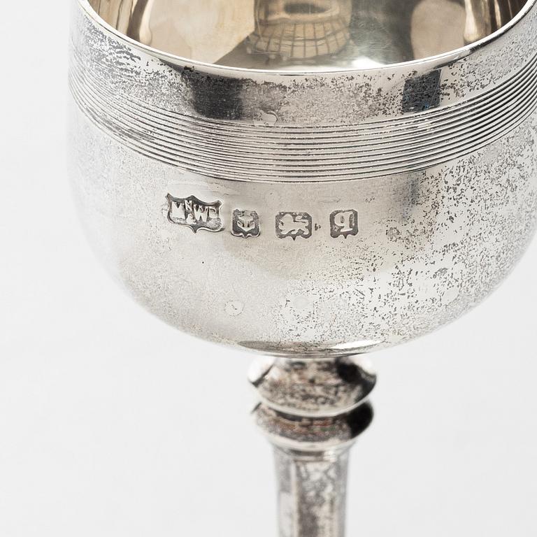Supkoppar, 6 st, silver, Mappin & Webb, Birmingham, England, 1913-15.