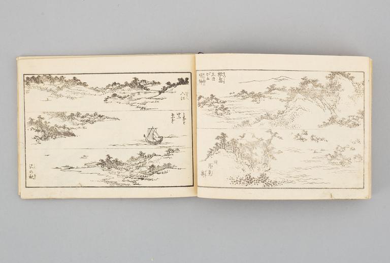 Four books, printed mostly in Japan, Meiji, late 19th century.