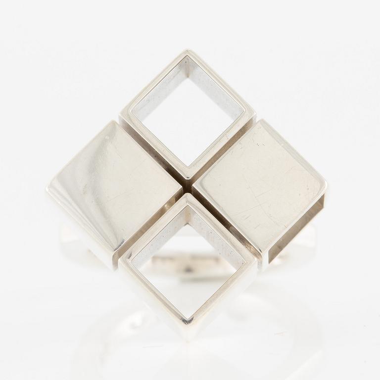 Ring, silver, design GK, Kaplan.