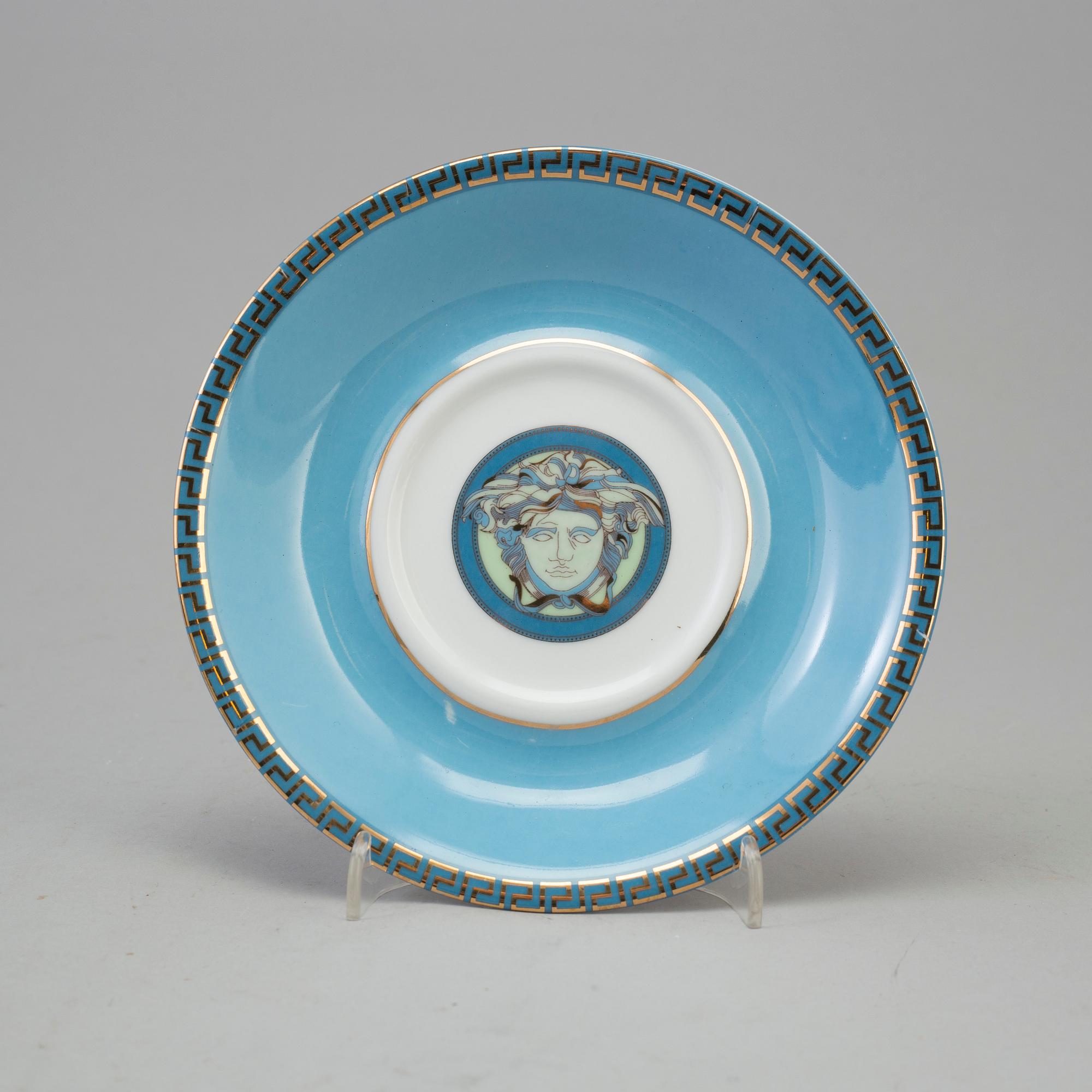 Coffee set, 6 cups with plates. "Arabesque", Versace för Rosenthal. Hight 8 cm, Diameter 9.5 cm. Plates diameter 16 cm.
