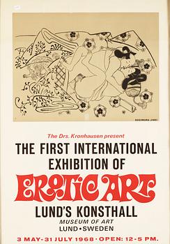 168. An exhibition poster and catalog. " Eroticart", Lunds konsthall 1968.
