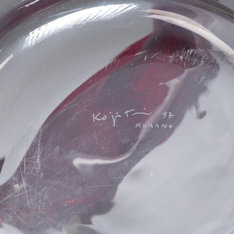 Skål, glas, Murano, signerad och daterad, -97.