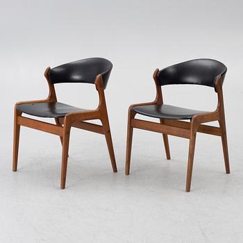 A pair of chairs, Denmark, 1960's/70's.