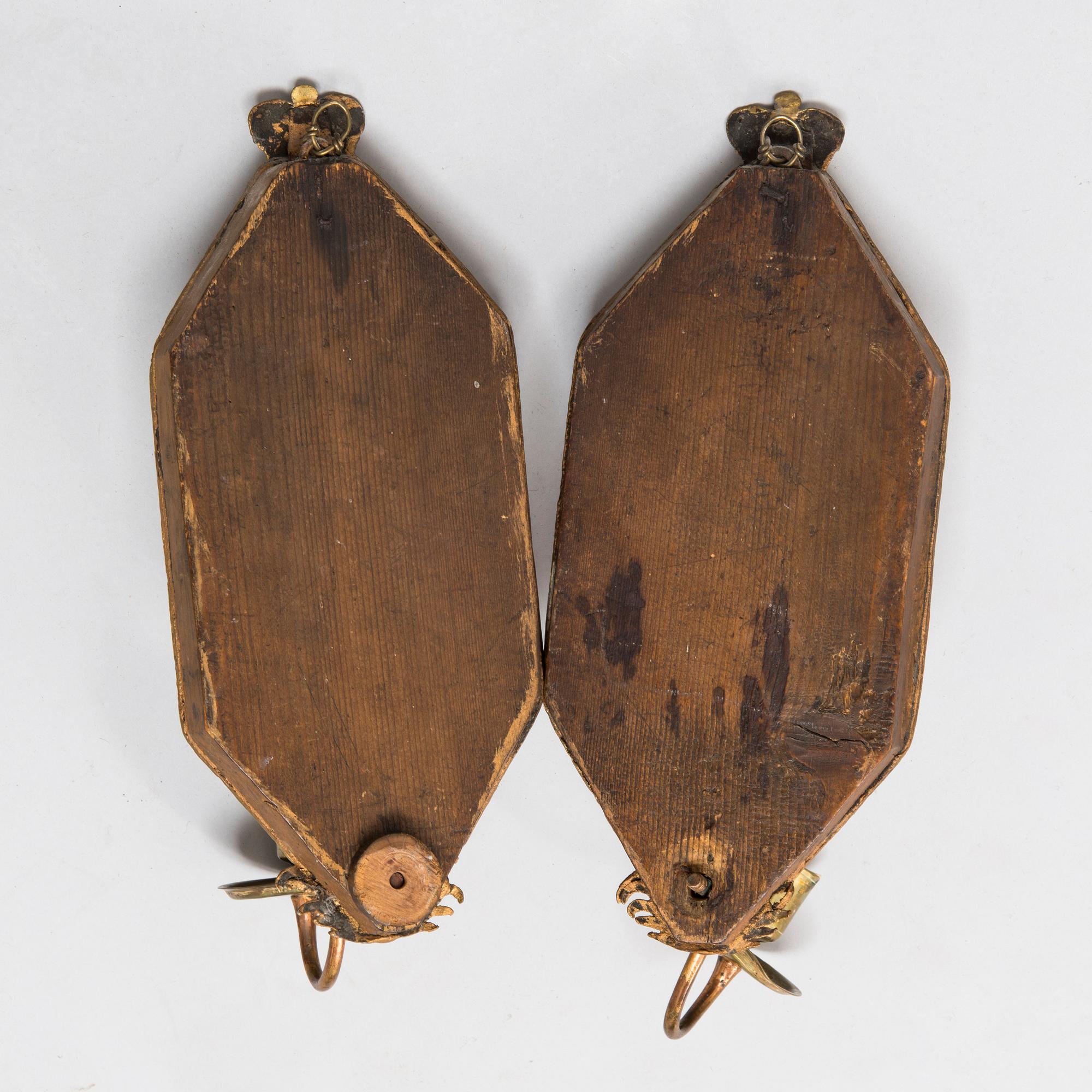 LJUSLAMPETTER, ett par, gustavianska, ett par, 1700-talets slut.