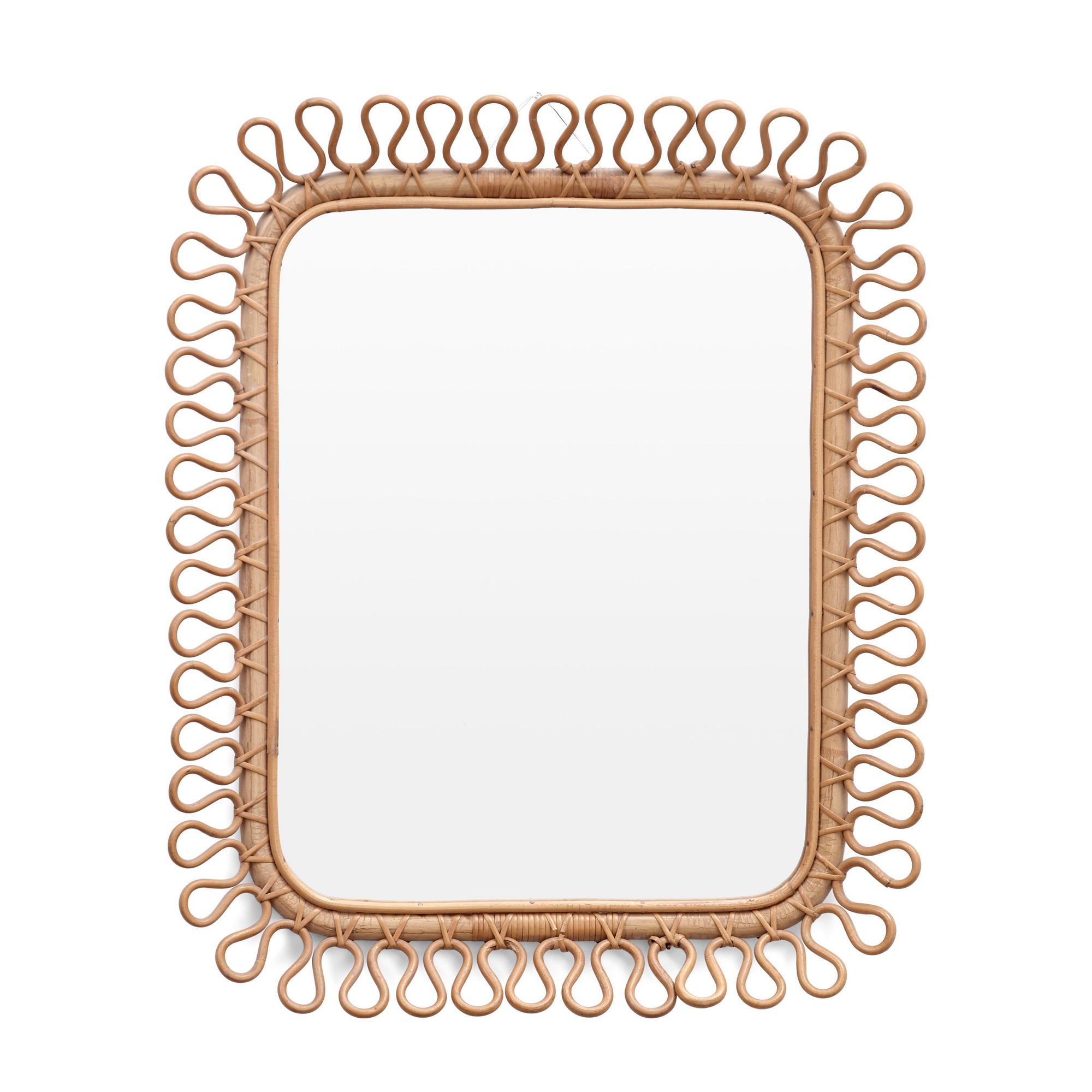A Josef Frank bamboo and rattan mirror, Svenskt Tenn.