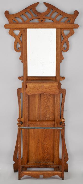SPEGEL med KONSOLBORD/PARAPLYSTÄLL, jugend. 1900-talets början.