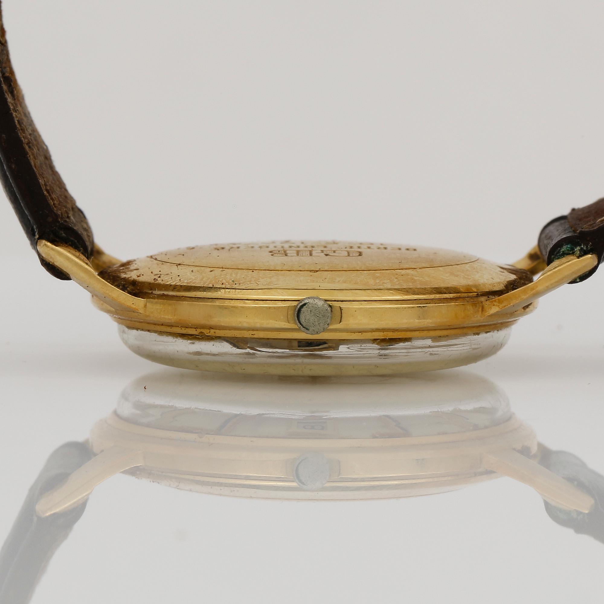 ARMBANDSUR, 18K guld, Certina automatic, Blue ribbon. Total vikt med armband ca 36 g.