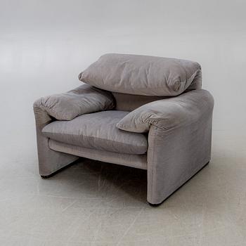 Vico Magistretti, easy chair, "Maralunga", for Cassina, later part of the 20th century.