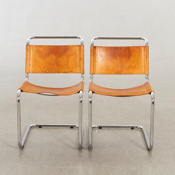 A pair of Italian chairs later part of the 20th century.