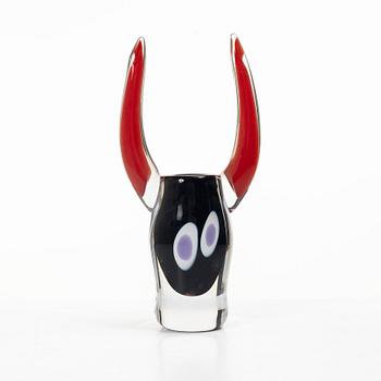 Erik Höglund, skulptur/vas, glas, Studioglas Strömbergshyttan 1996, ed 60/250.