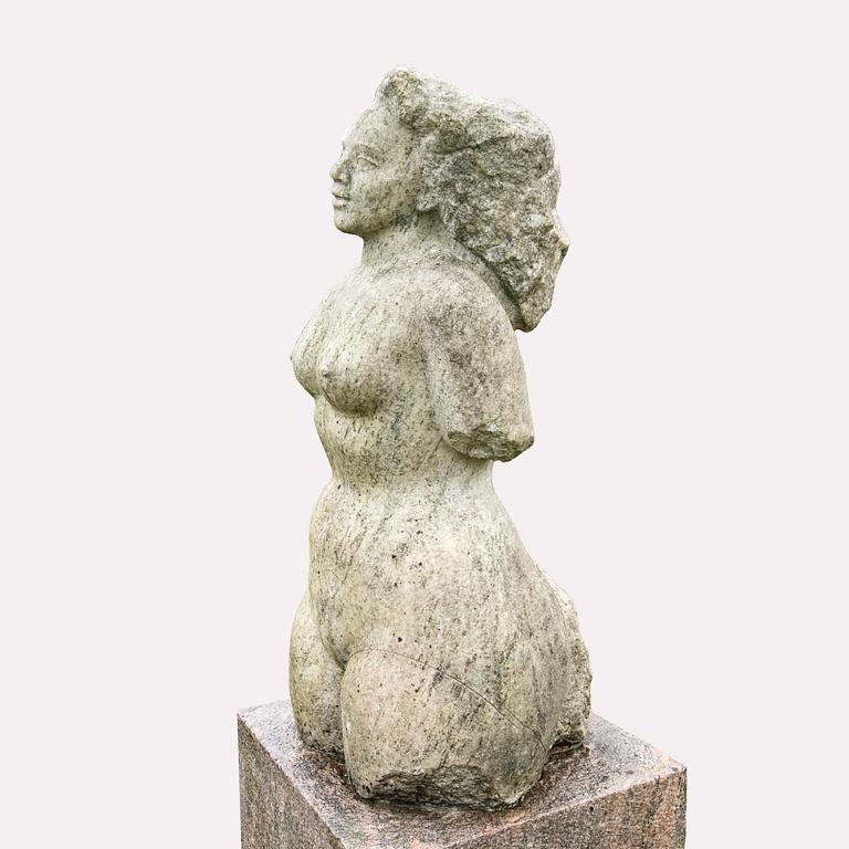 Arvid Källström, a signed stone sculpture.